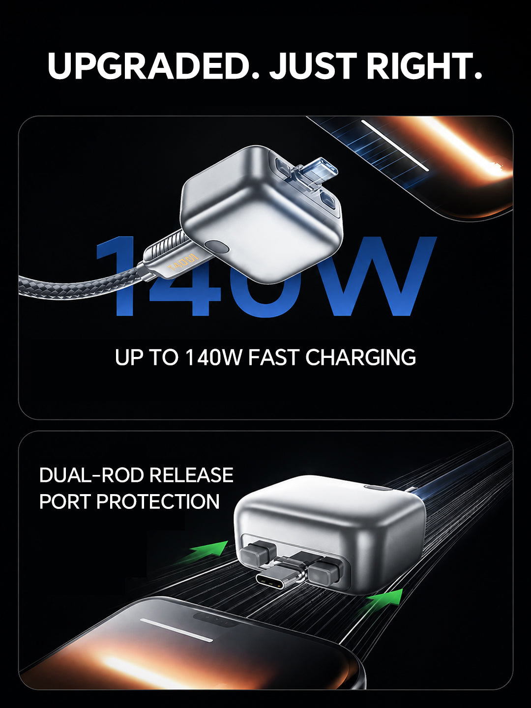 140W USB-C Auto Disconnect Charging Adapter