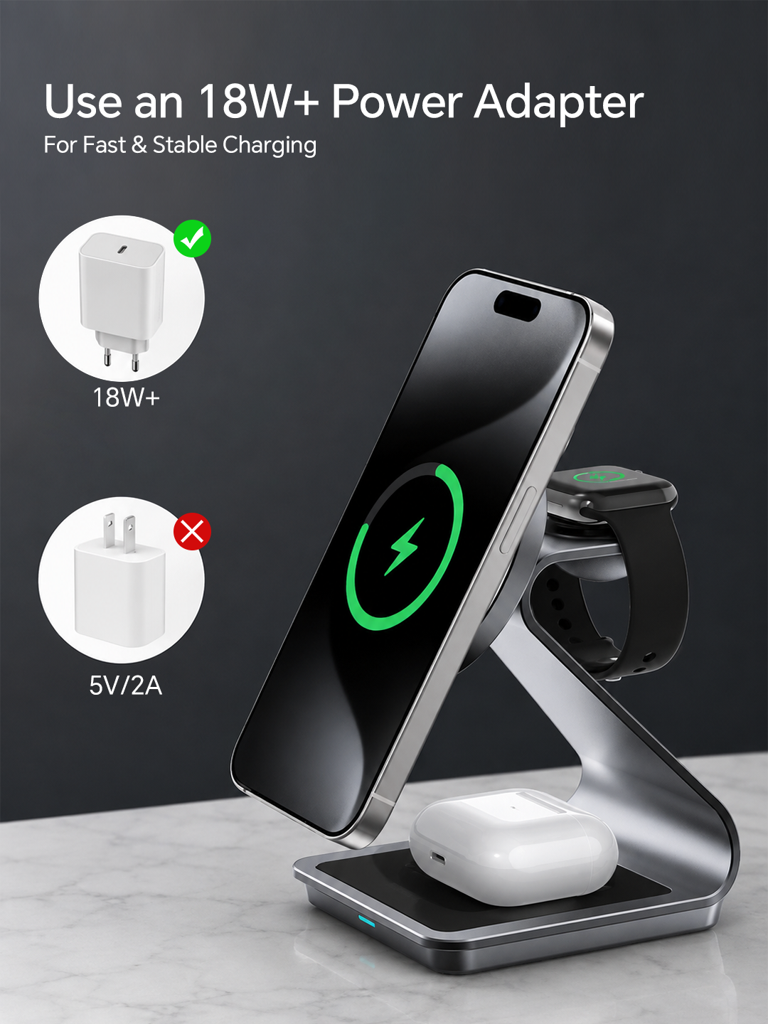3-in-1 Foldable Wireless Charger