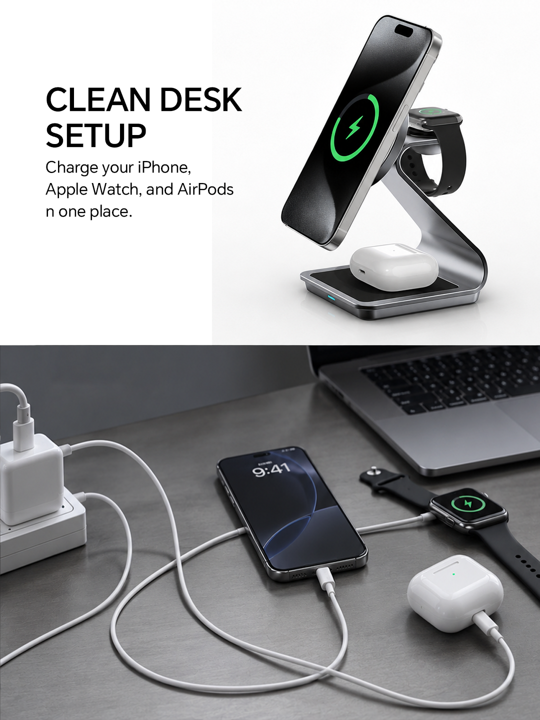 3-in-1 Foldable Wireless Charger