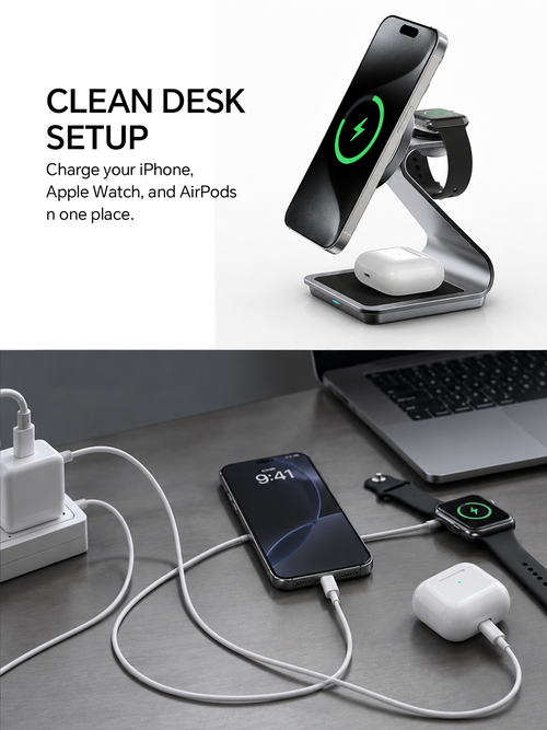 3-in-1 Foldable Wireless Charger