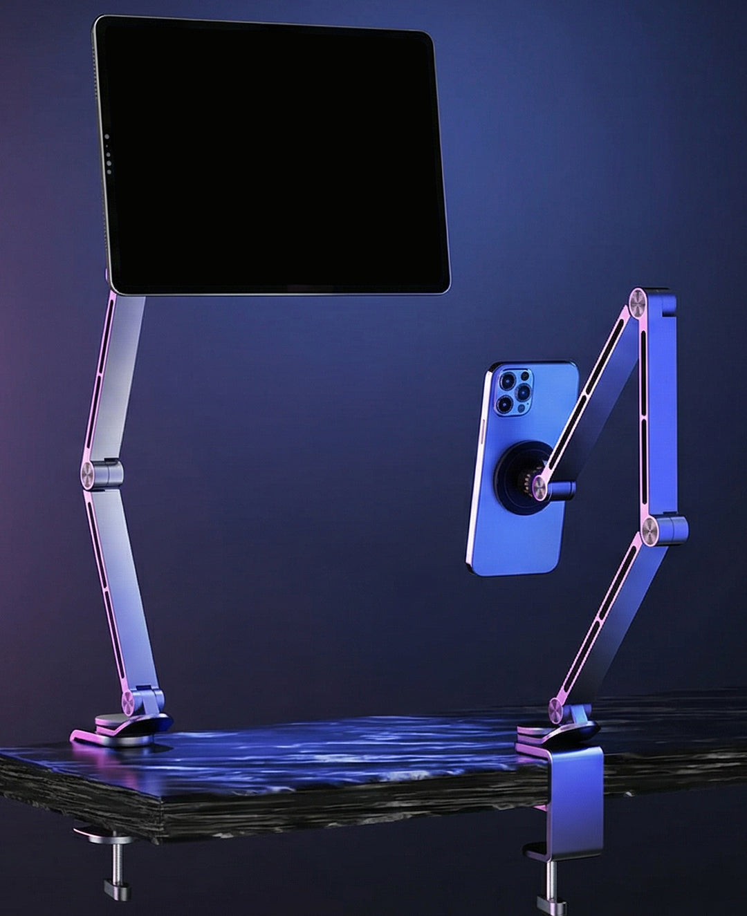 AlloyRoar™ MechRig | Precision Magnetic Dual Stand