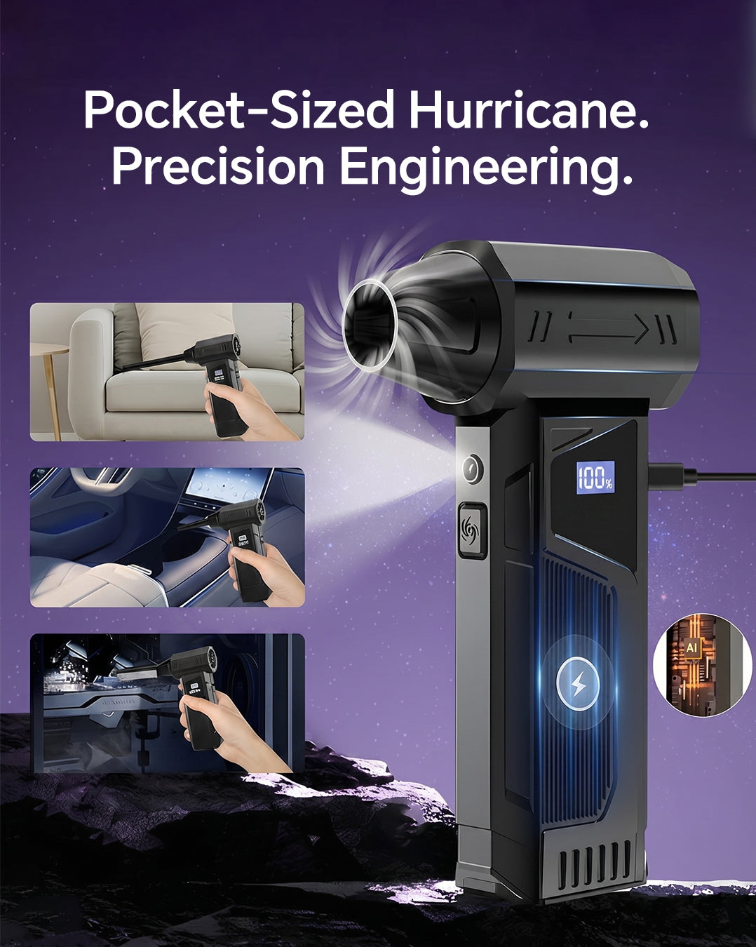 AlloyRoar™ Jet Turbo | High-Velocity Electric Air Duster