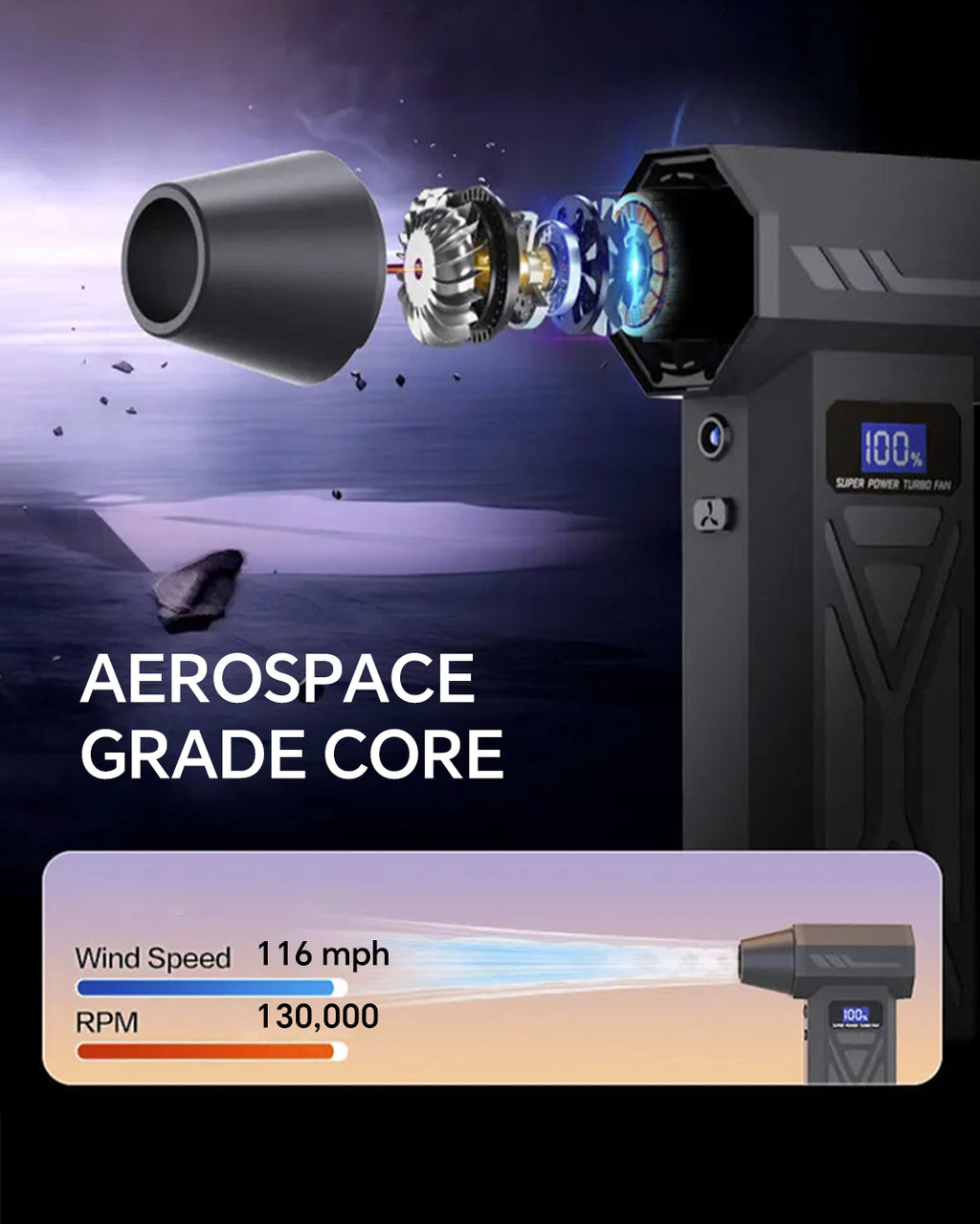 AlloyRoar™ Jet Turbo | High-Velocity Electric Air Duster
